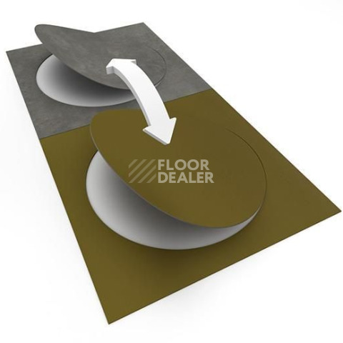 Forbo Allura Material 63578DR7 khaki circle фото 3 | FLOORDEALER